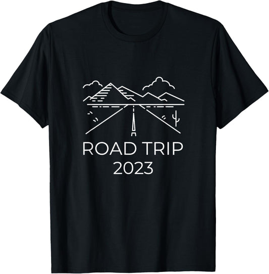 Road Trip Travel Souvenir 2023 Camper Hiking Family Vacation T-Shirt - T-Shirt | Black