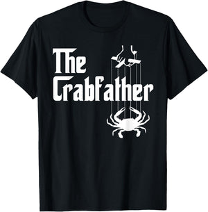 Funny Crab Lover Crabbing The Crabfather Crabber T-Shirt - T-Shirt | Black