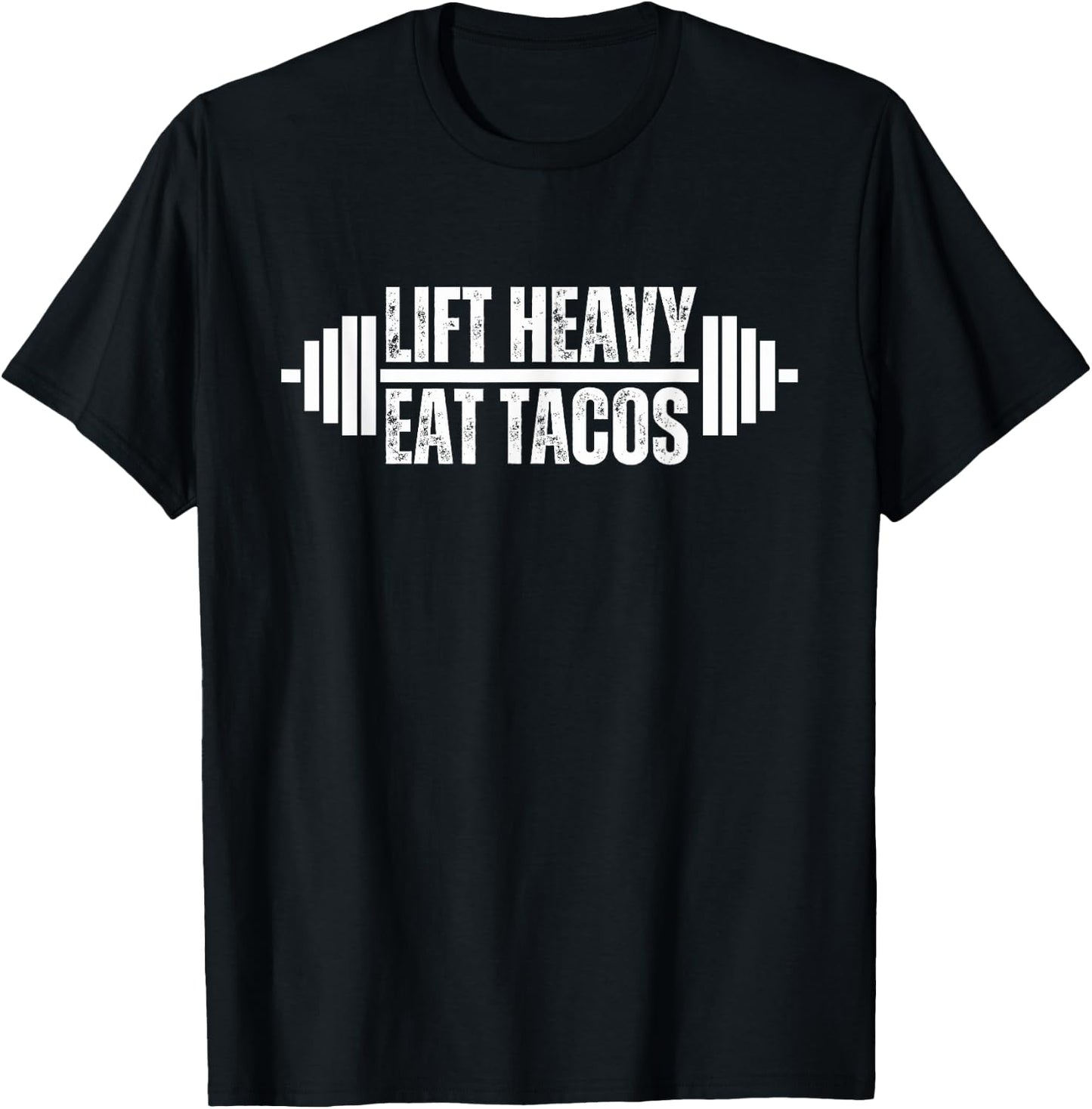 Lift heavy Eat Tacos Weightlifter funny gym body builder T-Shirt - T-Shirt | Black
