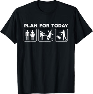 Cornhole sports plan for today funny couple memes theme T-Shirt - T-Shirt | Black