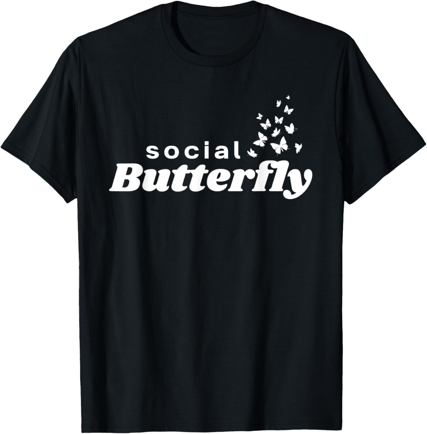 Social Butterfly Women's Men's & Kid's T-Shirt - T-Shirt | Black