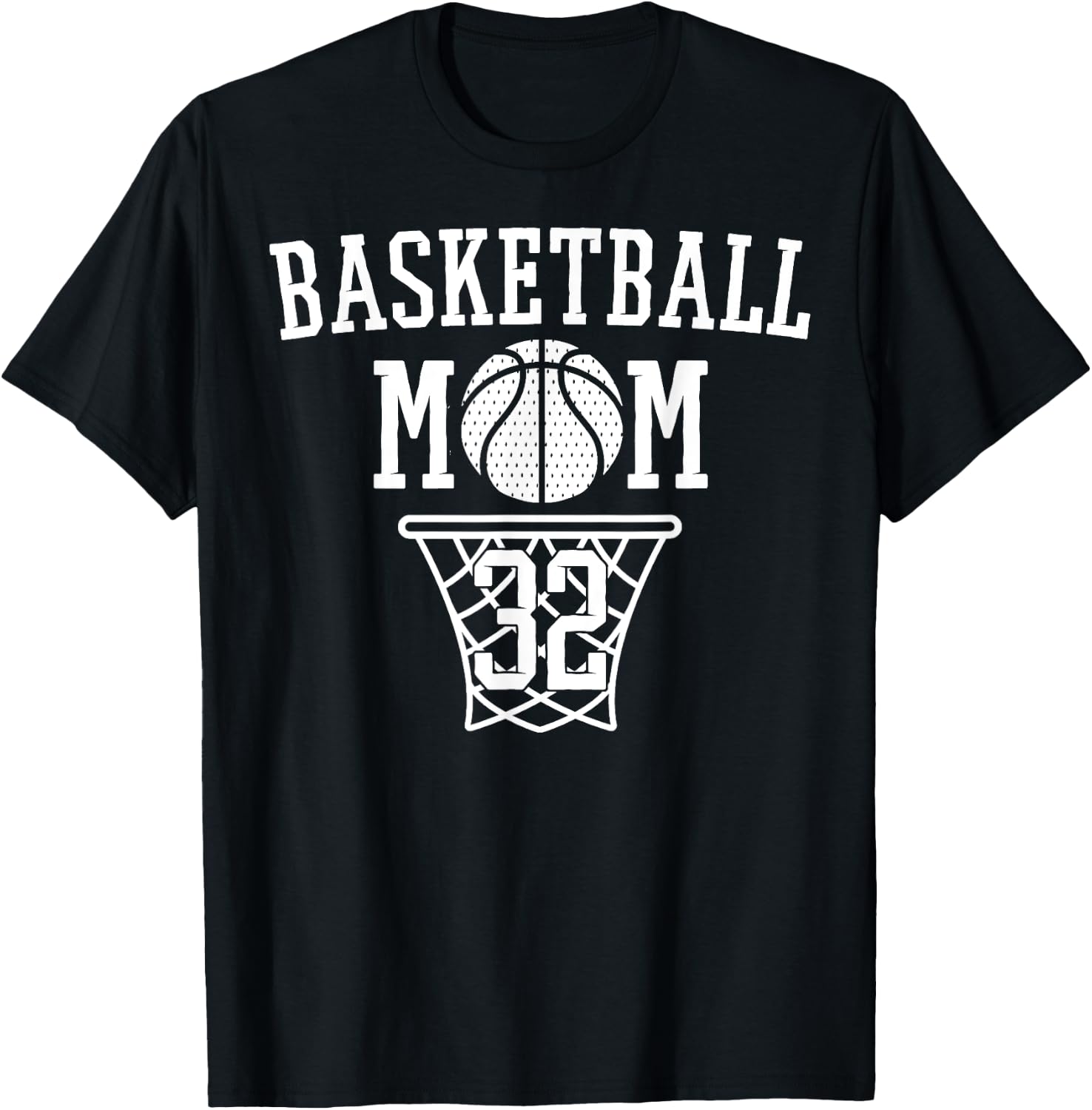 That's My Boy #32 Basketball Jersey Number 32 Basketball Mom T-Shirt - T-Shirt | Black