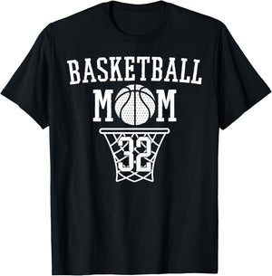That's My Boy #32 Basketball Jersey Number 32 Basketball Mom T-Shirt - T-Shirt | Black
