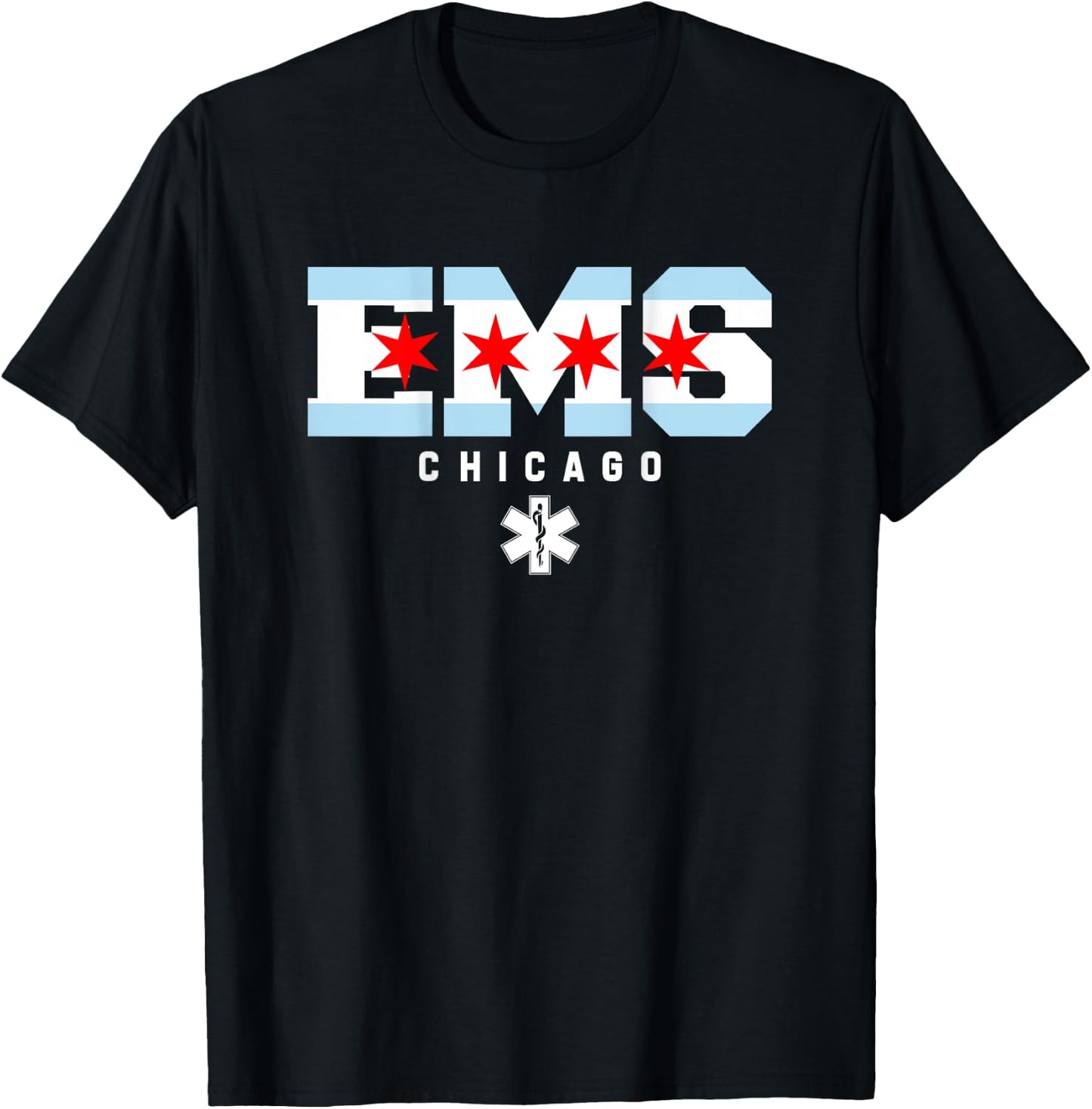 Chicago Illinois EMS Emergency Medical Services EMT Duty T-Shirt - T-Shirt | Black