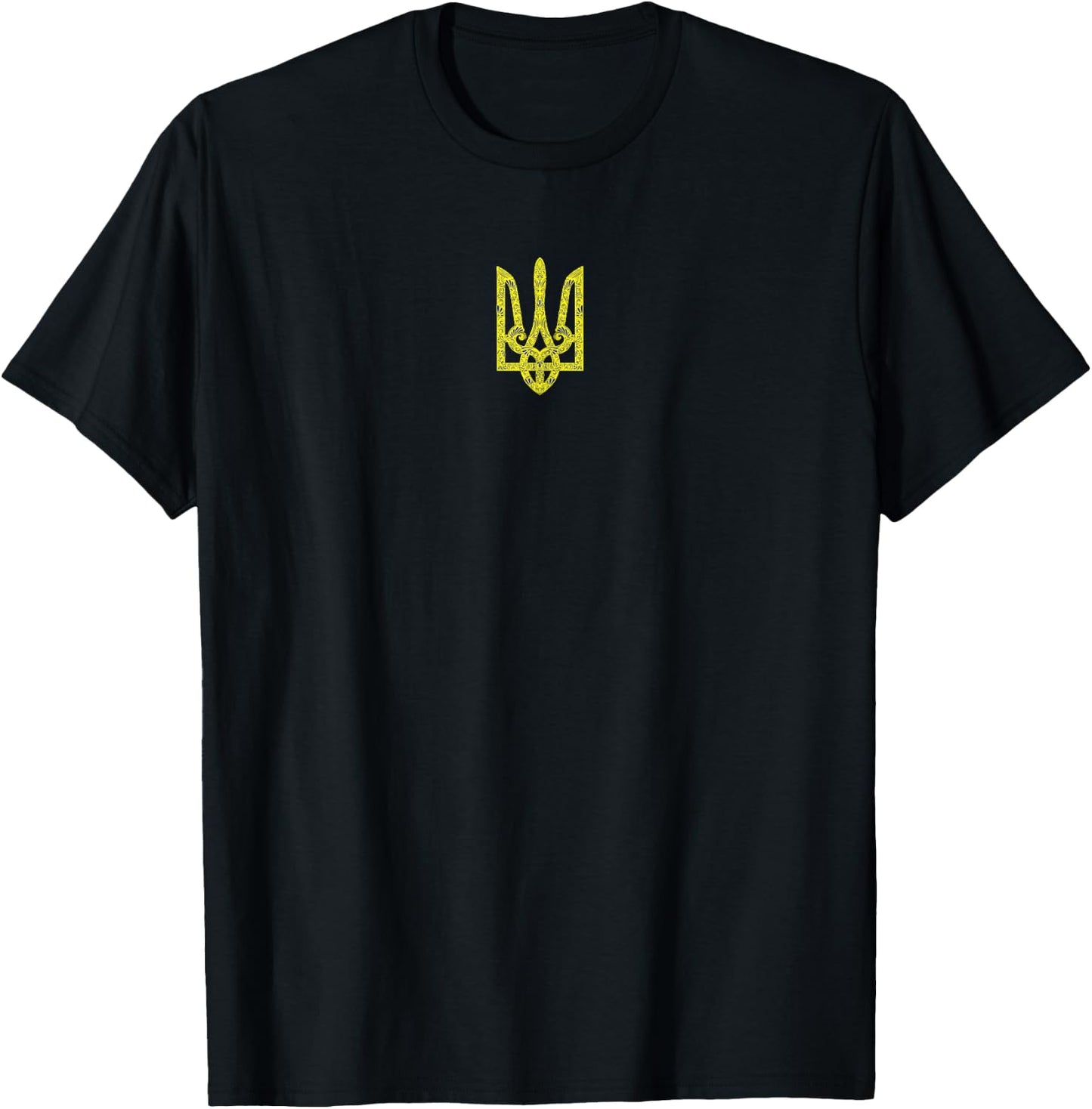 Ukraine Coat of Arms Trident Emblem Logo T-Shirt - T-Shirt | Black