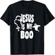 Jesus Is My Boo Ghost Christian Funny Halloween Retro Groovy T-Shirt - T-Shirt | Black
