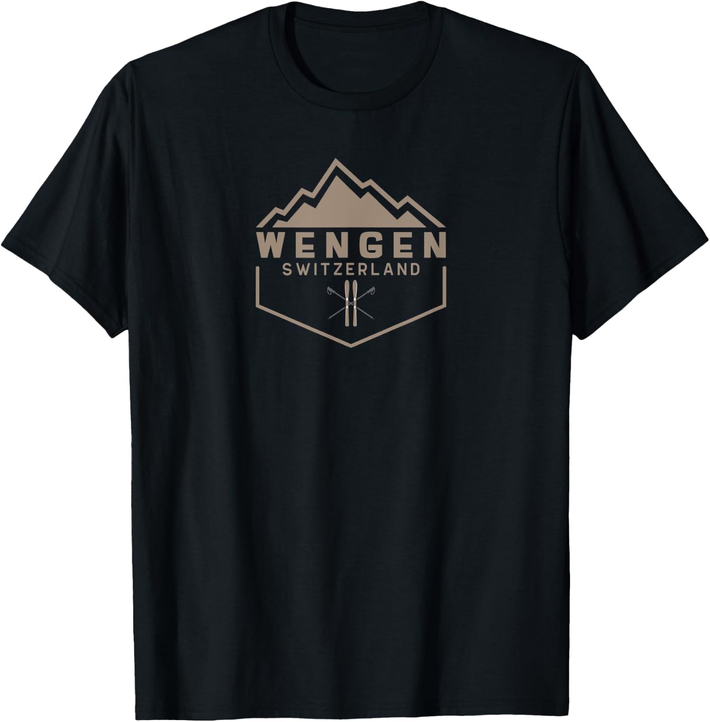 Wengen Switzerland T-Shirt - T-Shirt | Black