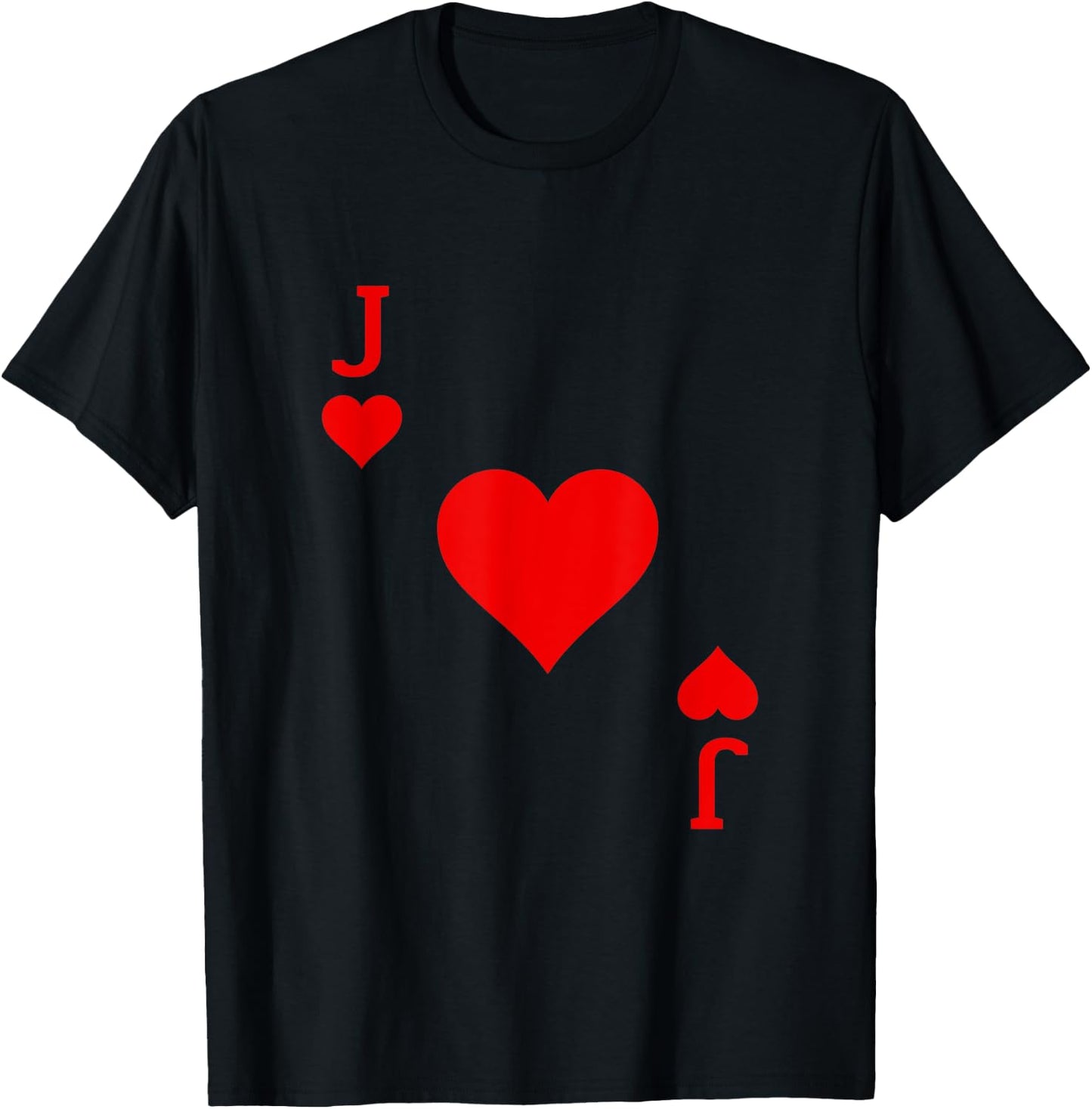 Jack of Hearts Deck of Cards Carnival Halloween Costume T-Shirt - T-Shirt | Black