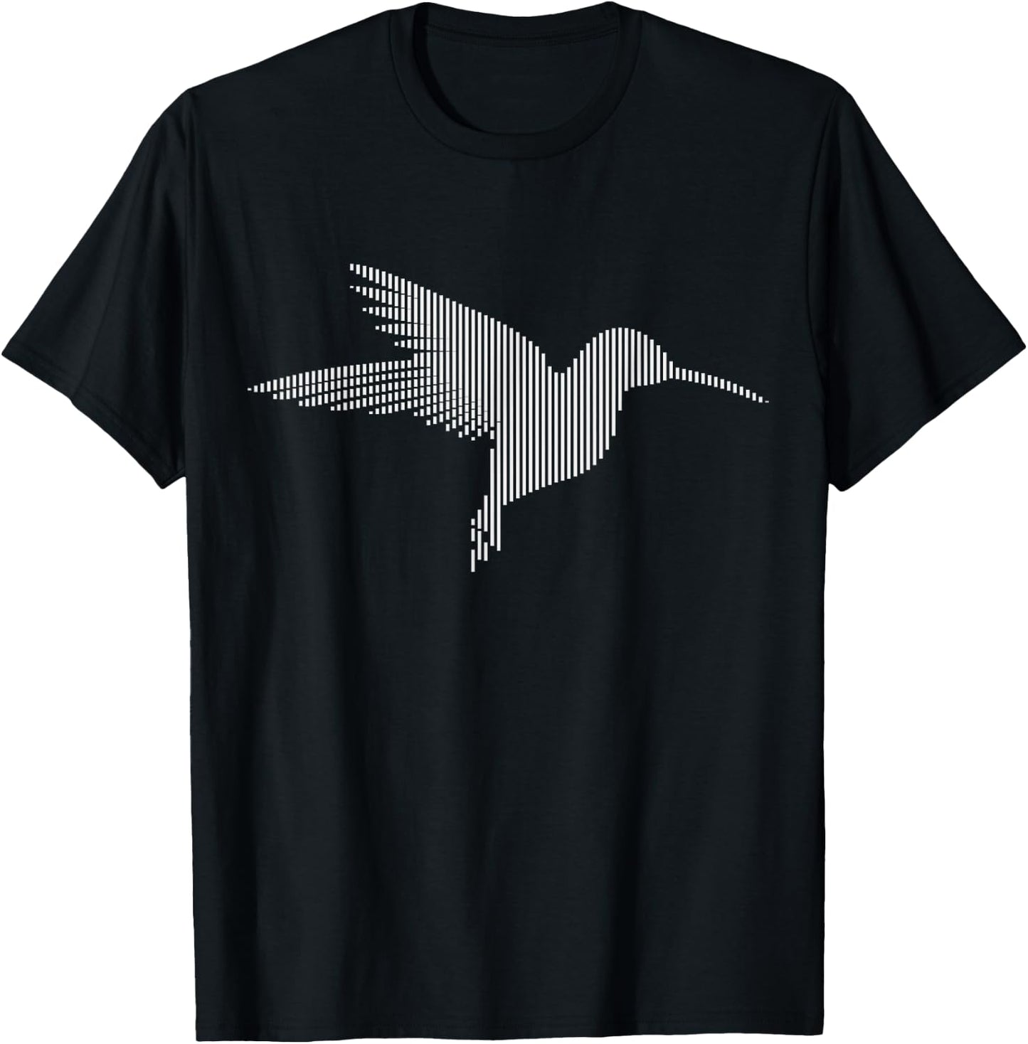Hummingbird Humming Bird Geo Design T-Shirt - T-Shirt | Black
