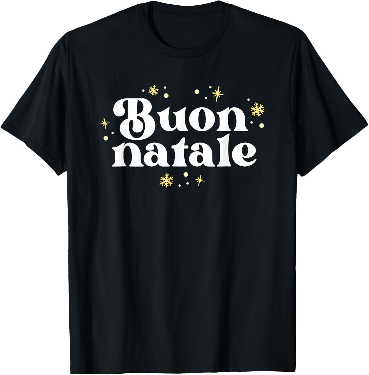 Vintage Buon Natale Italian Christmas Italy Pride Xmas T-Shirt - T-Shirt | Black