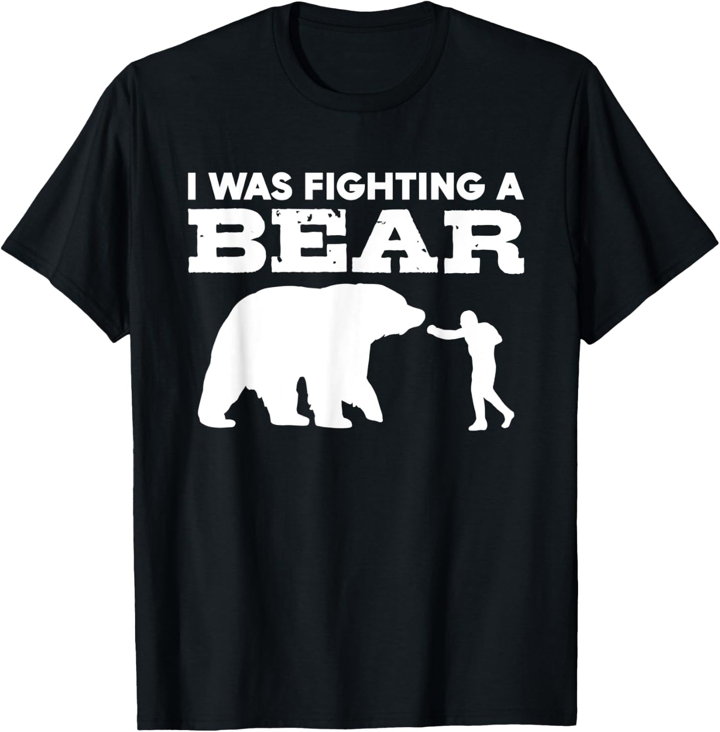Injury Recovery Funny Broken Arm I Was Fighting A Bear T-Shirt - T-Shirt | Black