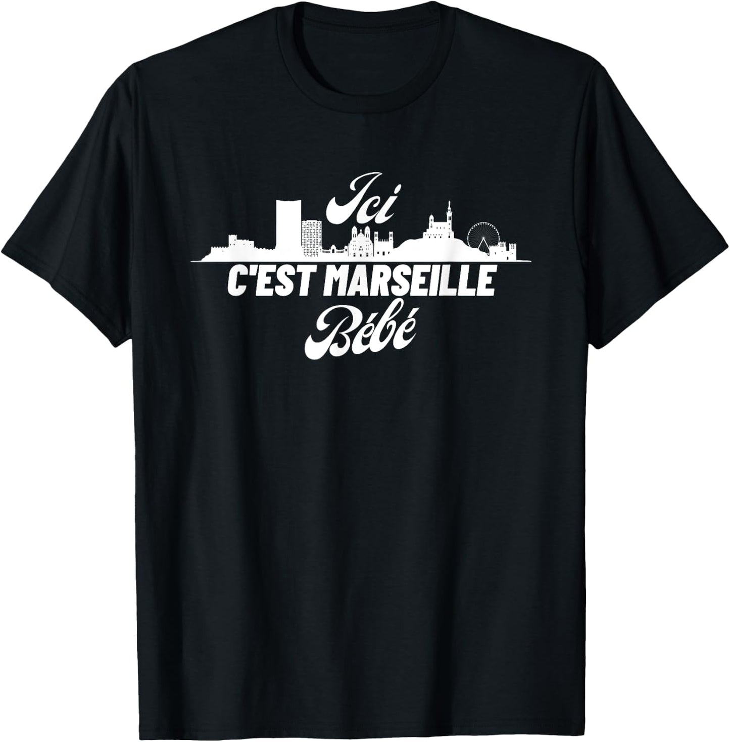 C'est Marseille Baby Football Marseille OM [French Language] T-Shirt - T-Shirt | Black