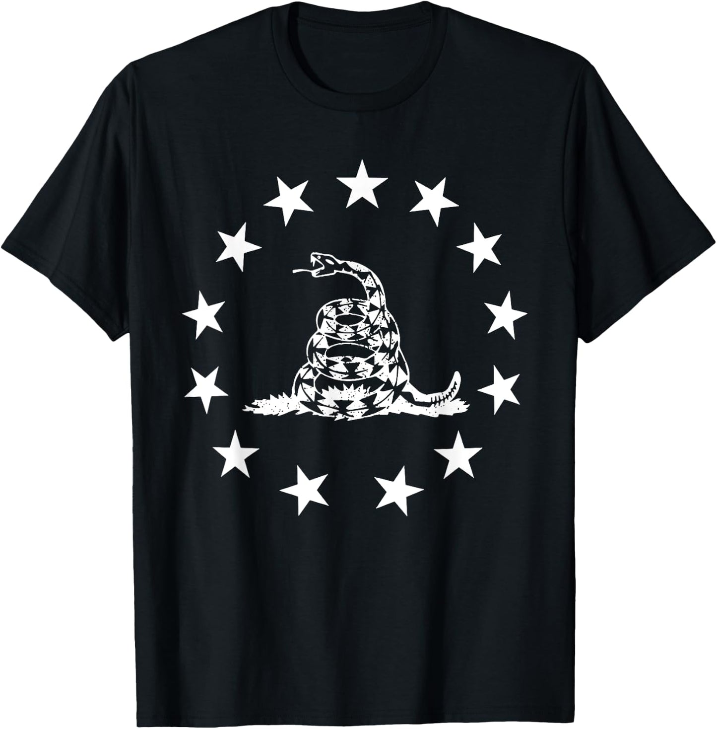 Betsy Ross Gadsden Flag T-Shirt - T-Shirt | Black