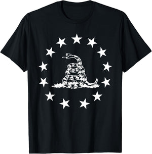 Betsy Ross Gadsden Flag T-Shirt - T-Shirt | Black
