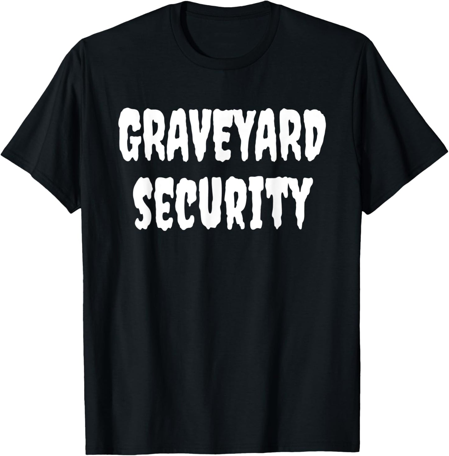 Halloween Graveyard Security Funny Zero Effort Lazy Costume T-Shirt - T-Shirt | Black