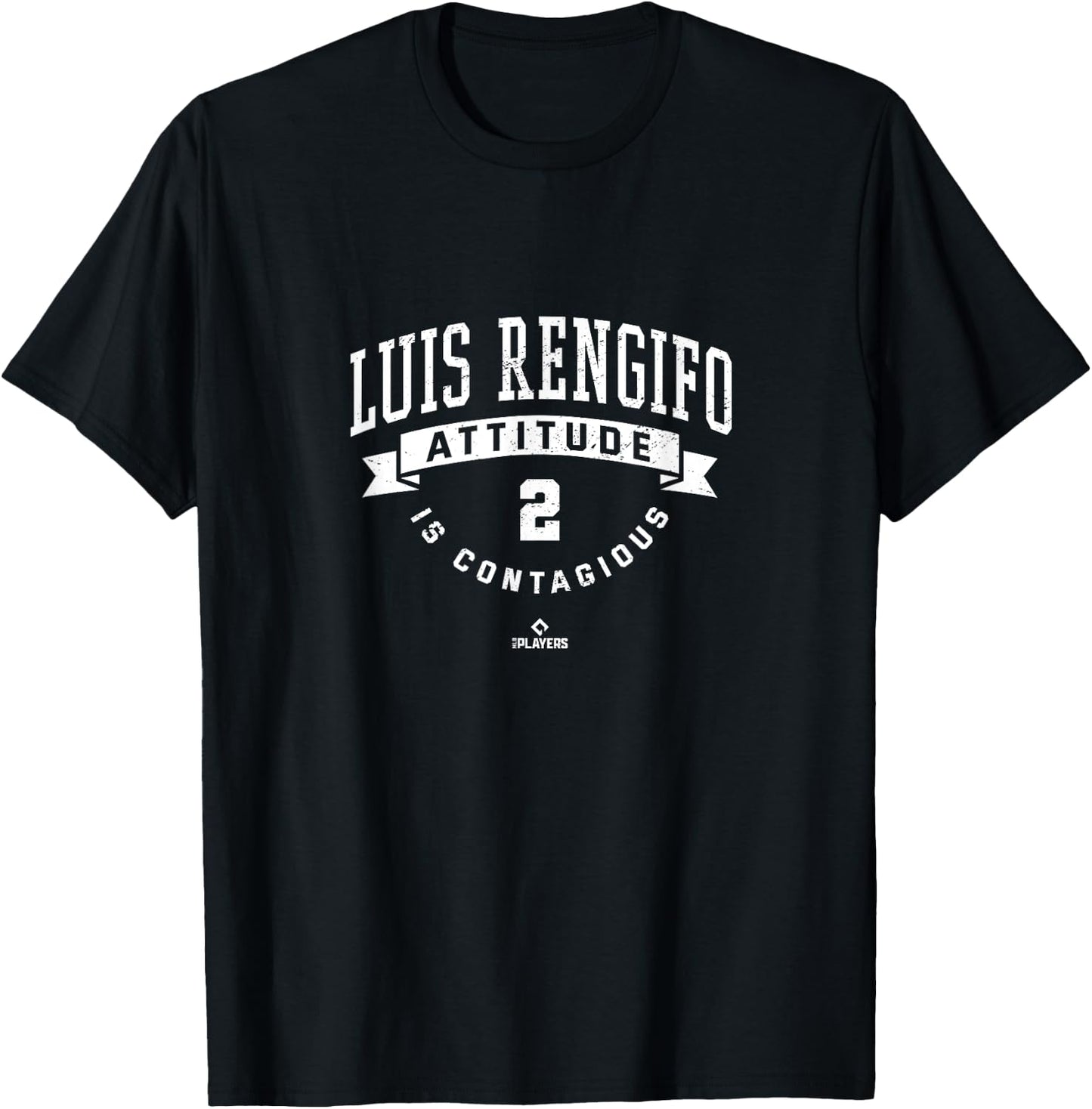 Luis Rengifo Attitude Is Contagious Los Angeles MLBPA T-Shirt - T-Shirt | Black