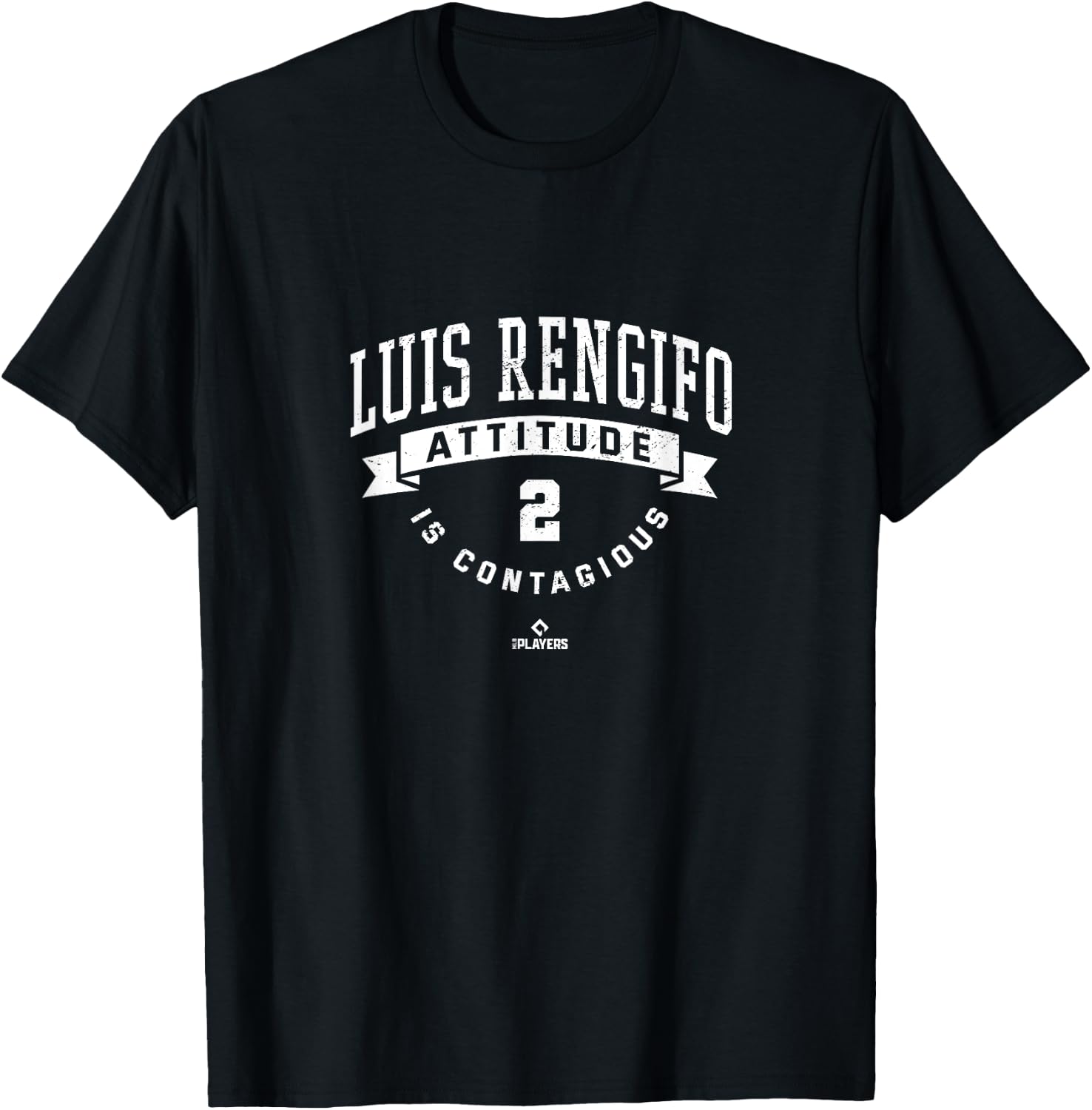 Luis Rengifo Attitude Is Contagious Los Angeles MLBPA T-Shirt - T-Shirt | Black