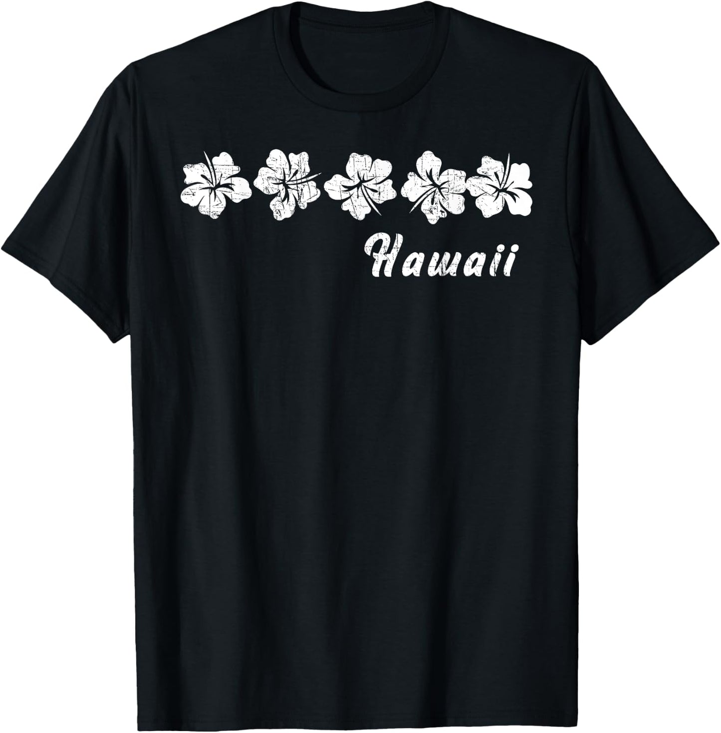 Aloha Hawaii Hawaiian Vacation Hibiscus Flower Surfing T-Shirt - T-Shirt | Black
