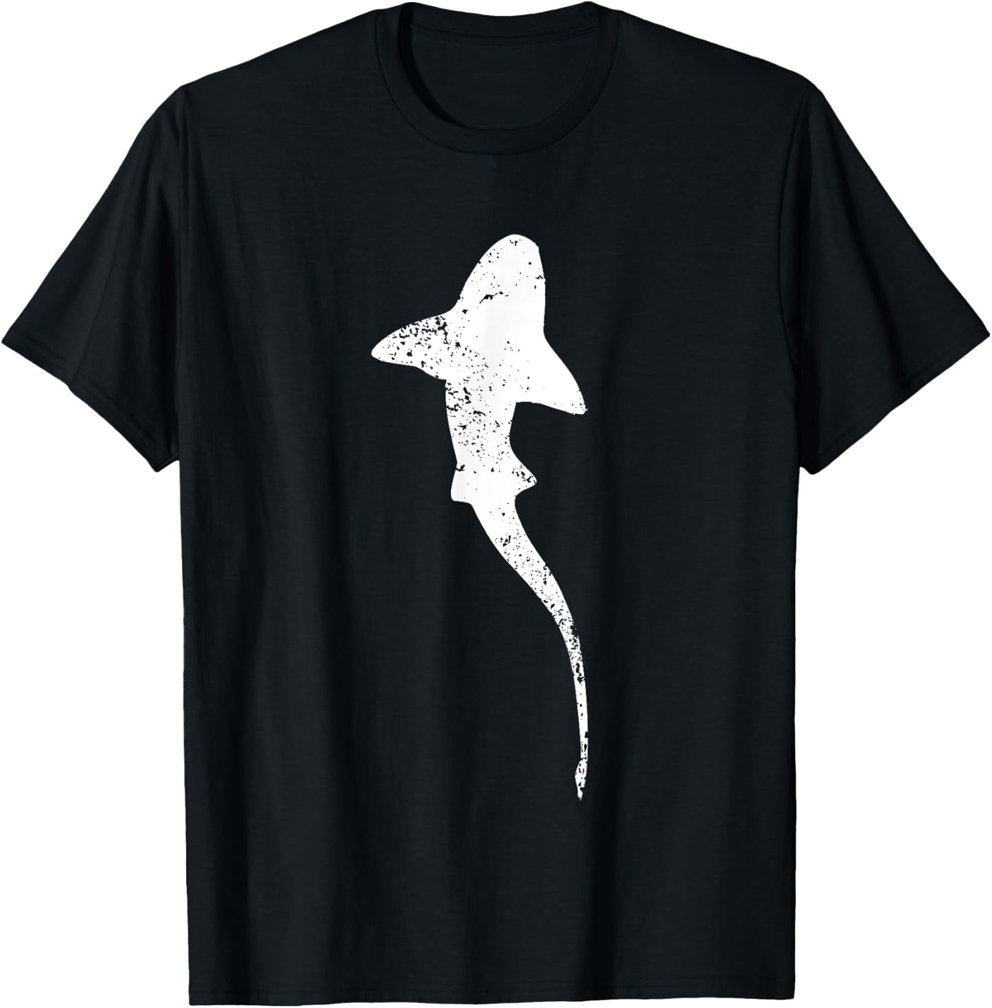 Grunge Whale Shark Print - Vintage Whale Shark T-Shirt - T-Shirt | Black