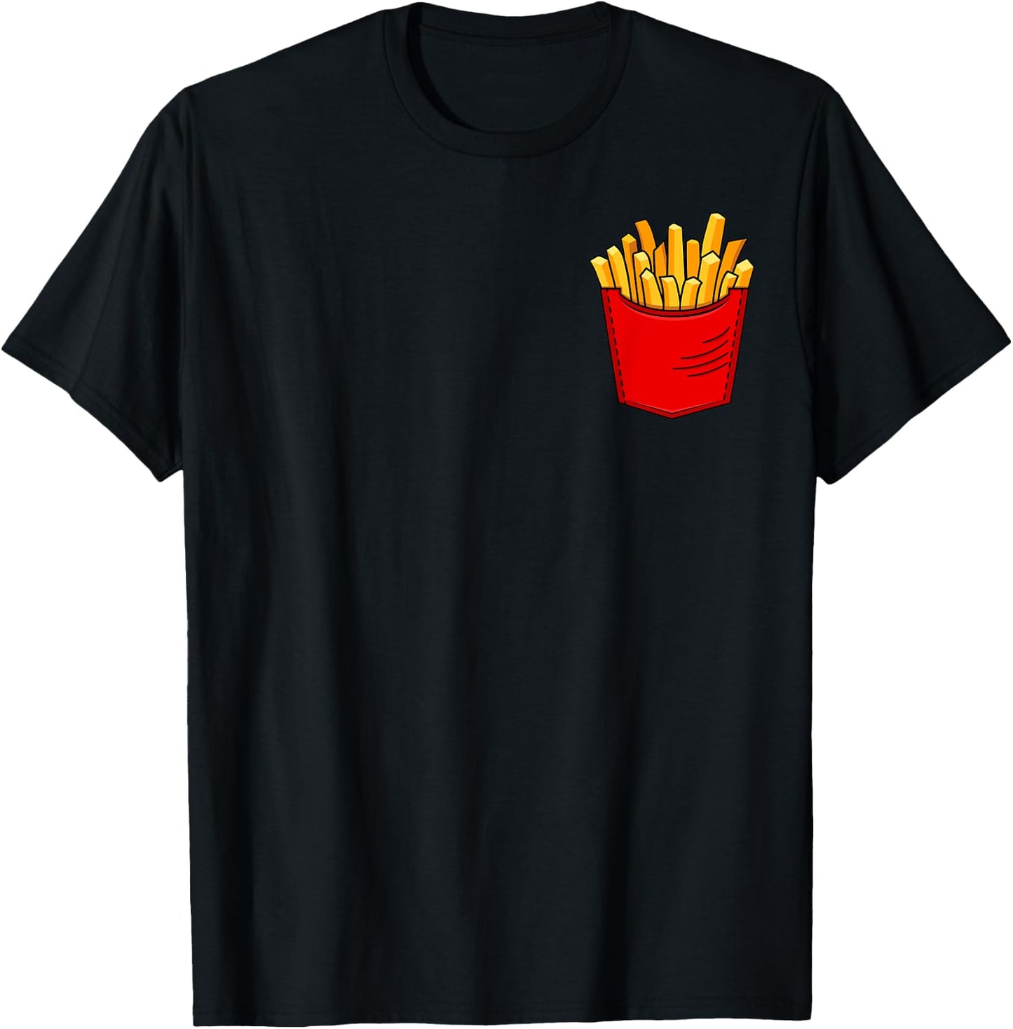 Funny French Fries Designs Women Fast-Food Eaters T-Shirt - T-Shirt | Black
