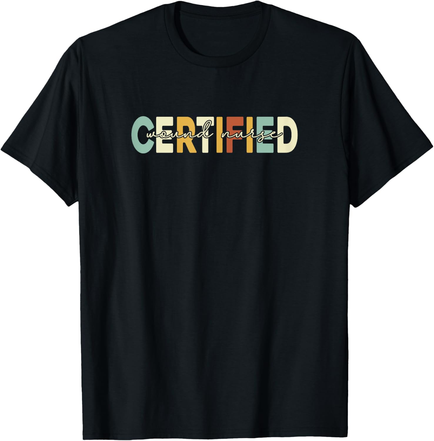 Certified Wound Nurse, Women Wound Nurse Retro T-Shirt - T-Shirt | Black