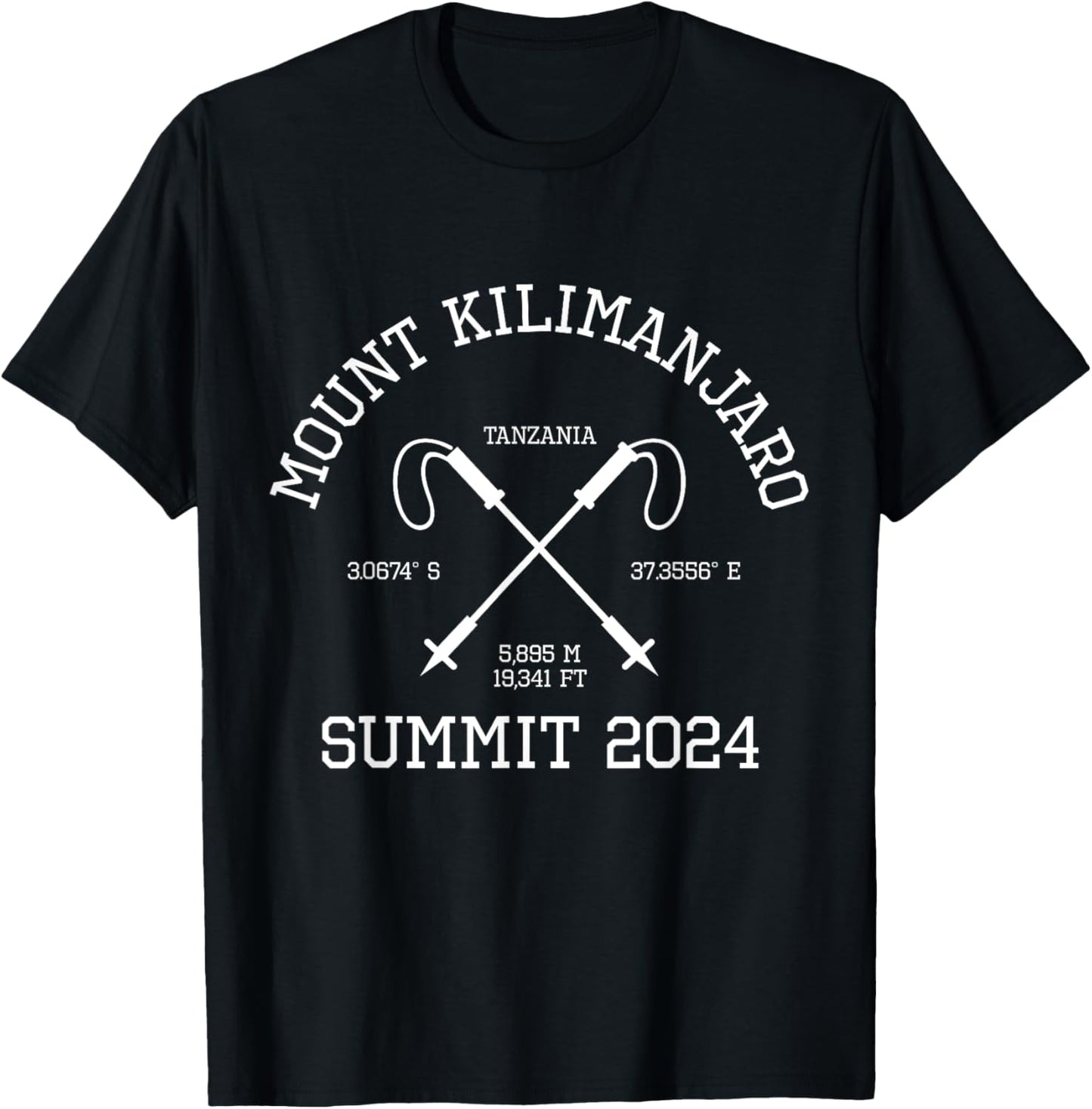 Climbed Mount Kilimanjaro Summit Club 2024 Hike Tanzania T-Shirt - T-Shirt | Black