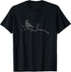 Raven on a Branch Crow Bird Animal T-Shirt - T-Shirt | Black