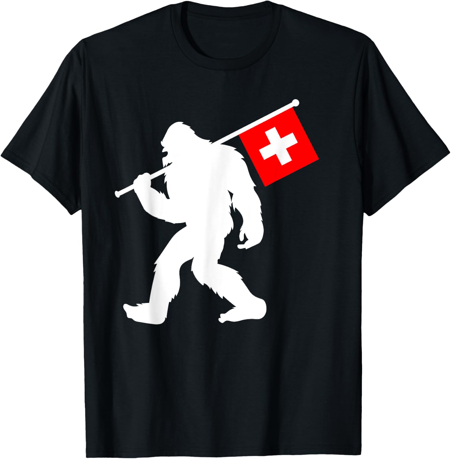 Switzerland Bigfoot T-Shirt - T-Shirt | Black