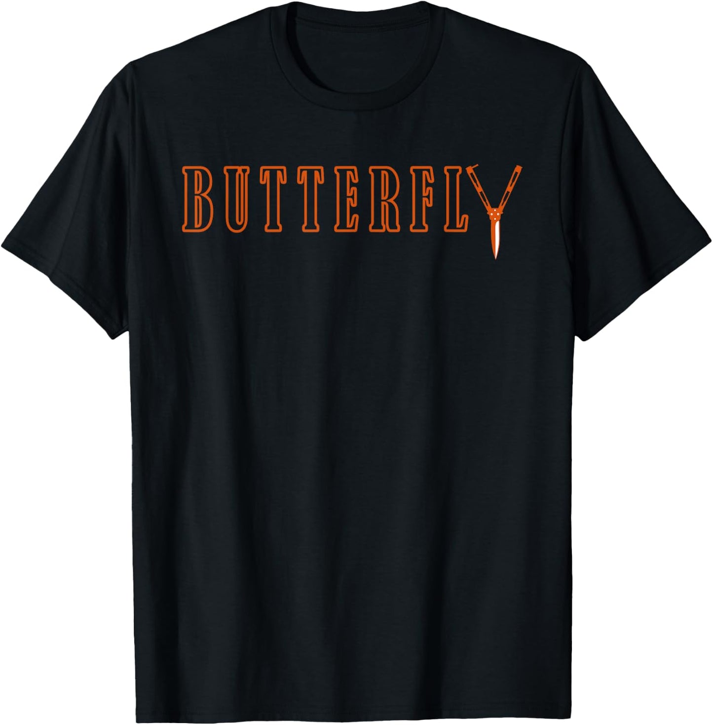 Knife butterfly Knifes Balisong Flipping Butterfly Knife T-Shirt - T-Shirt | Black