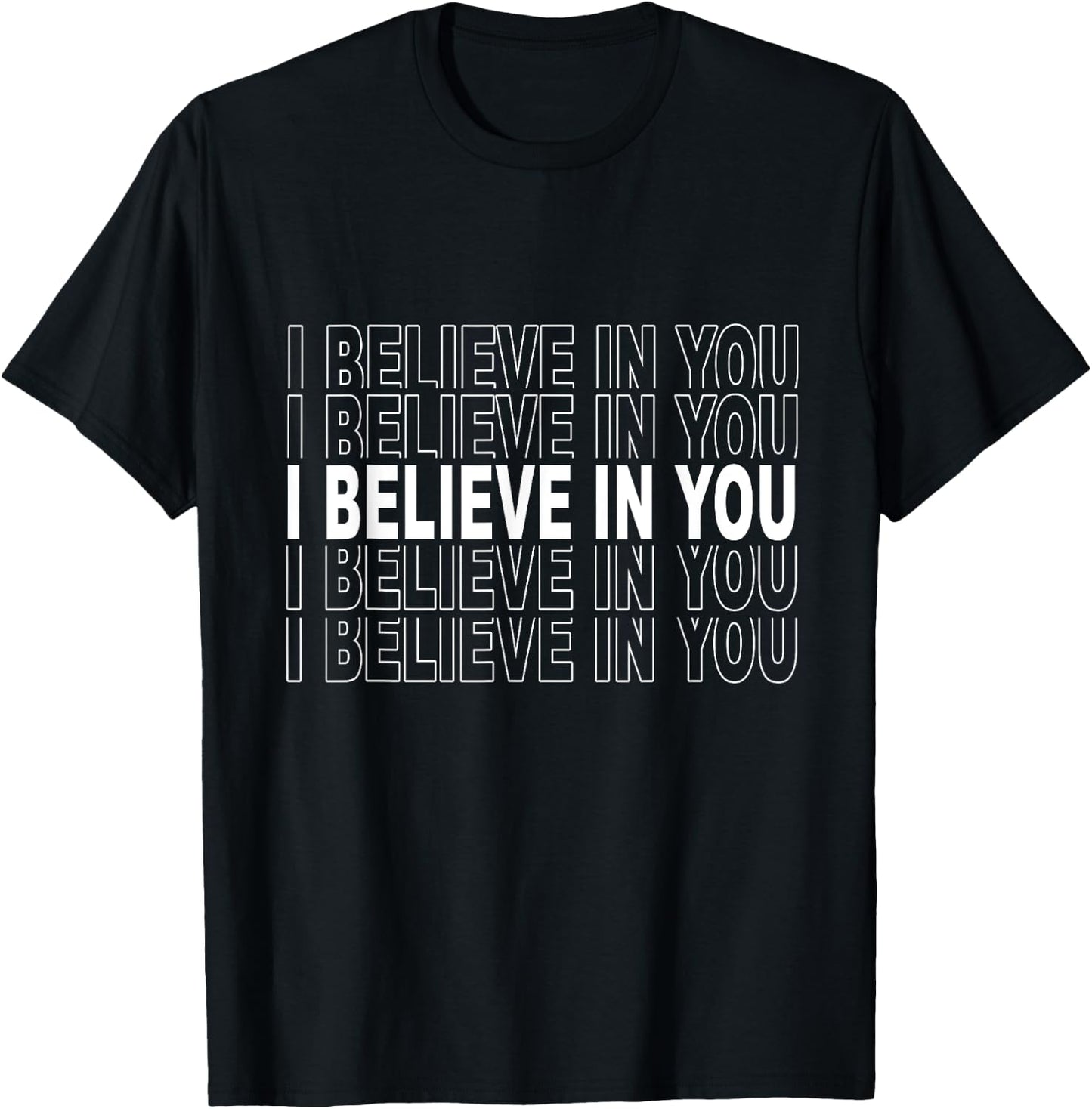 Vintage I Believe in You Teacher Testing Day T-Shirt - T-Shirt | Black