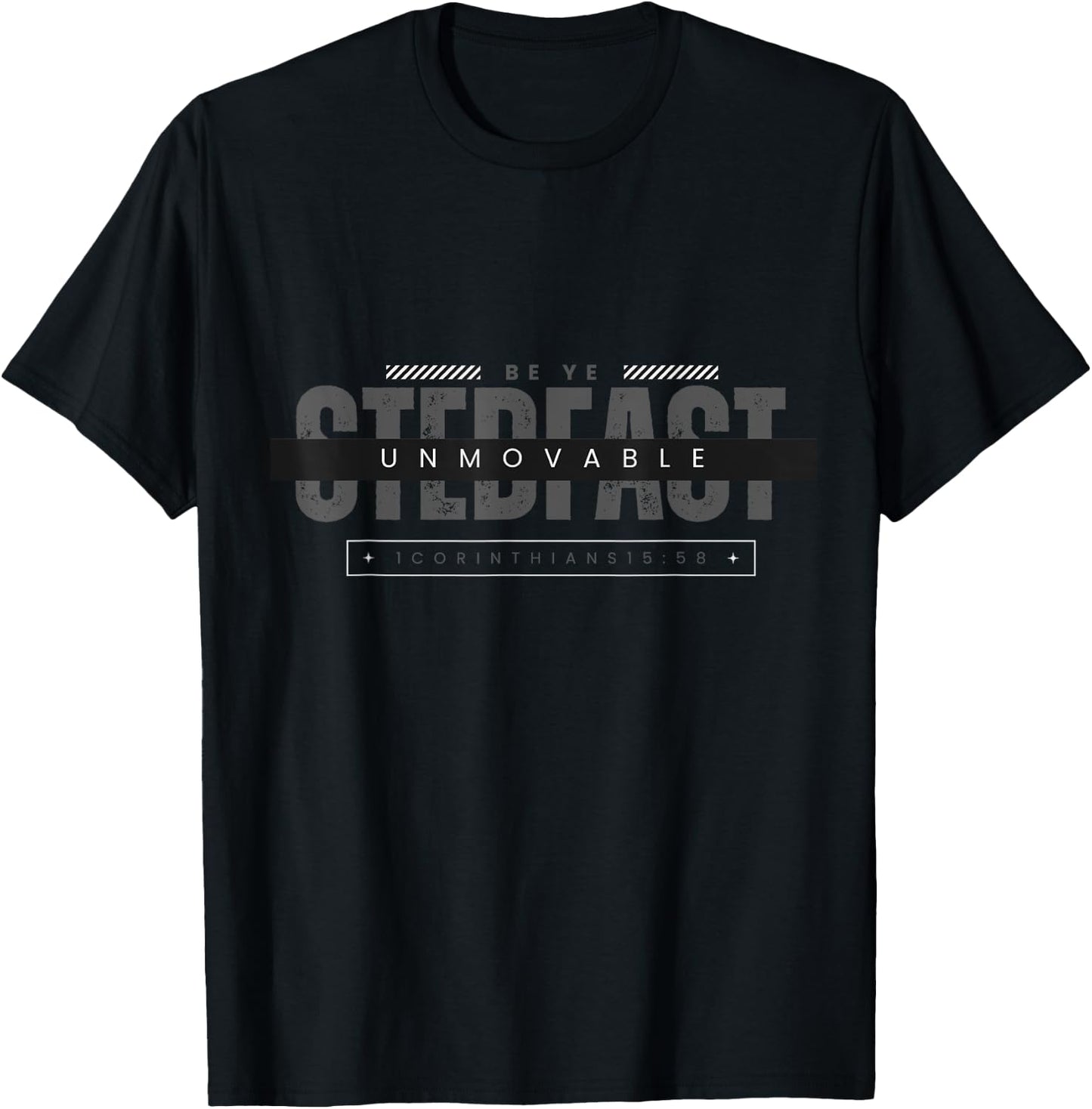 1 Corinthians 15:58 Christian KJV Bible Verse T-Shirt - T-Shirt | Black