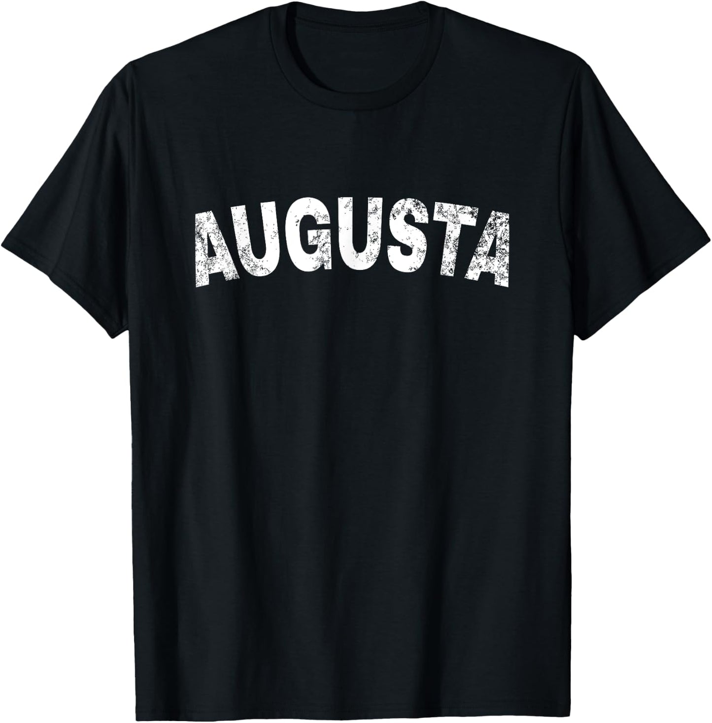 Vintage Augusta White Text Apparel T-Shirt - T-Shirt | Black