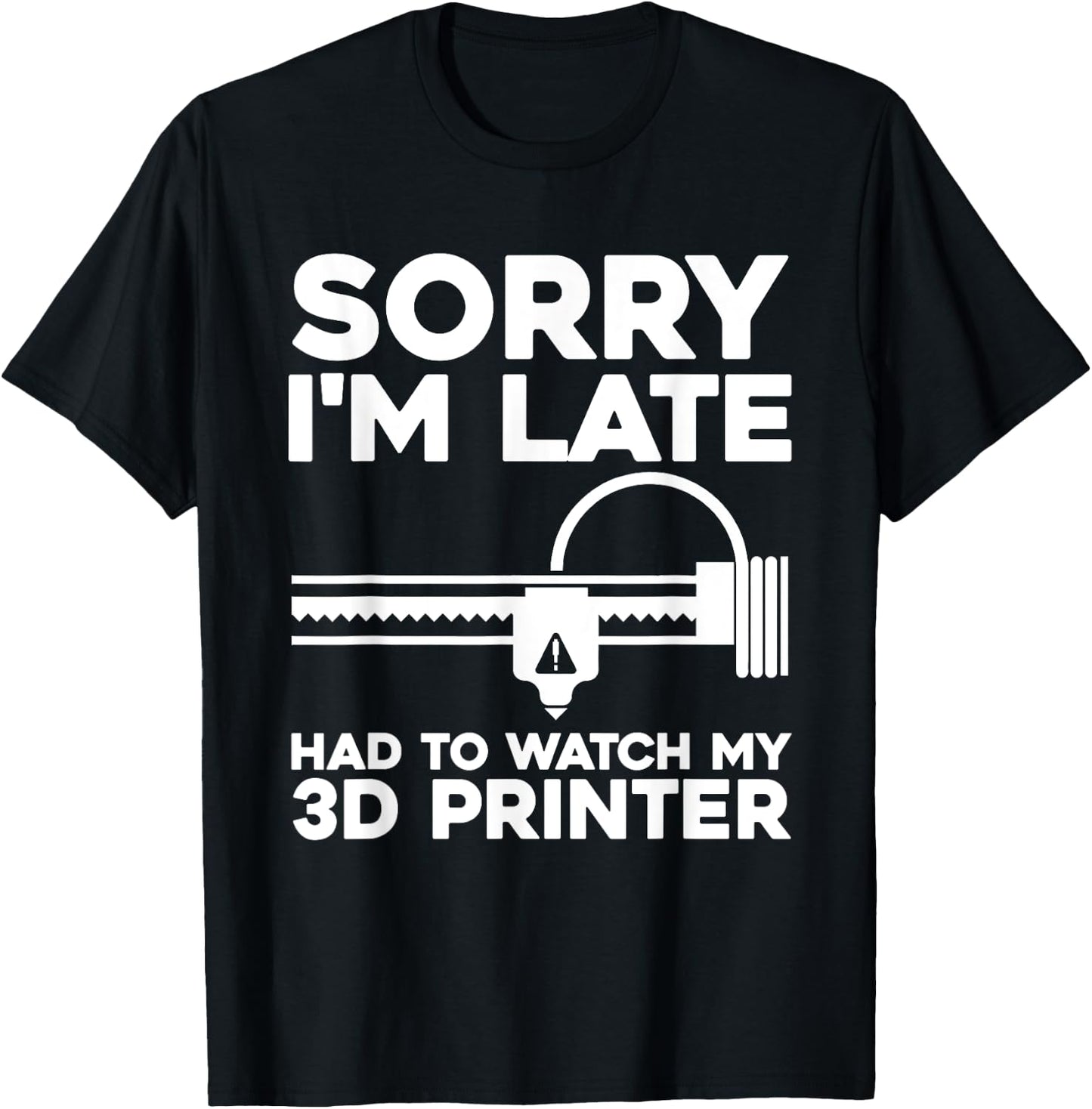 Funny 3D Printer Design Women 3D Printing Printer T-Shirt - T-Shirt | Black