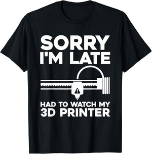 Funny 3D Printer Design Women 3D Printing Printer T-Shirt - T-Shirt | Black