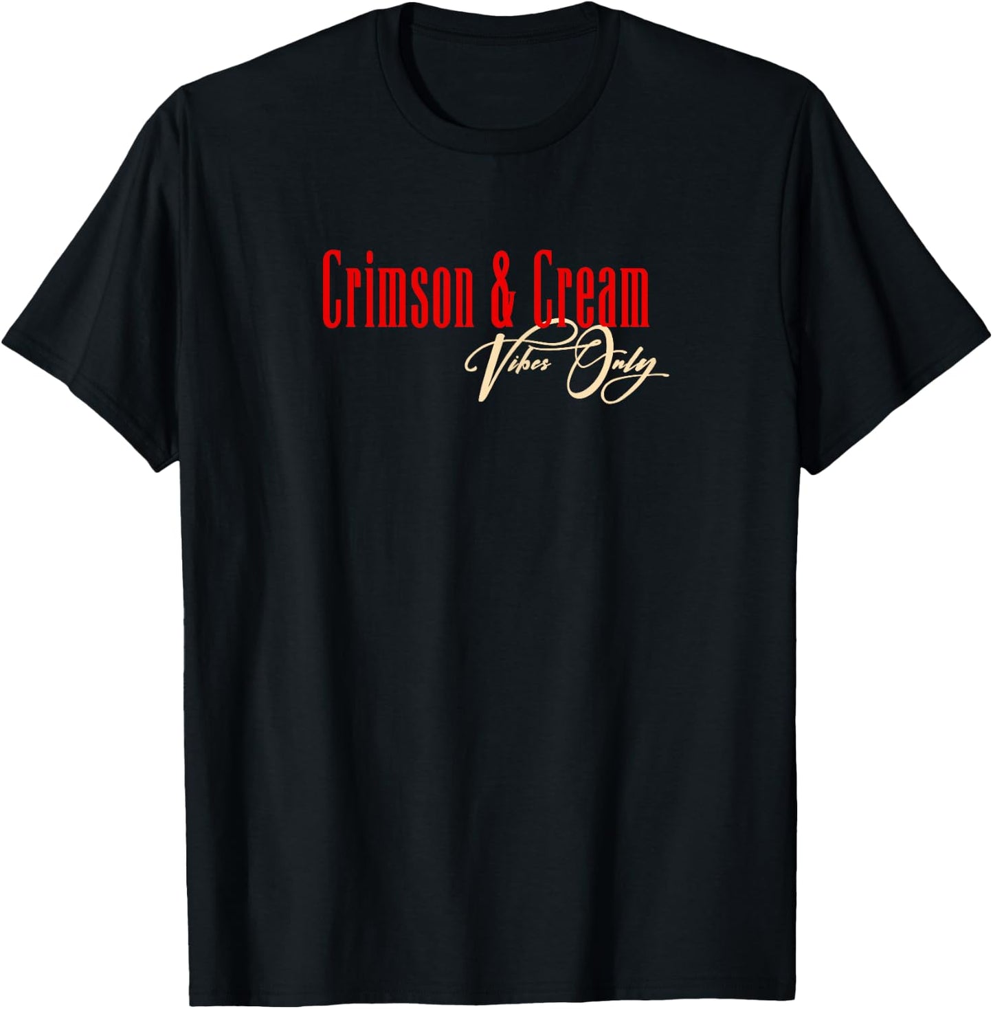 Only DST Crimson and Cream Vibes T-Shirt - T-Shirt | Black