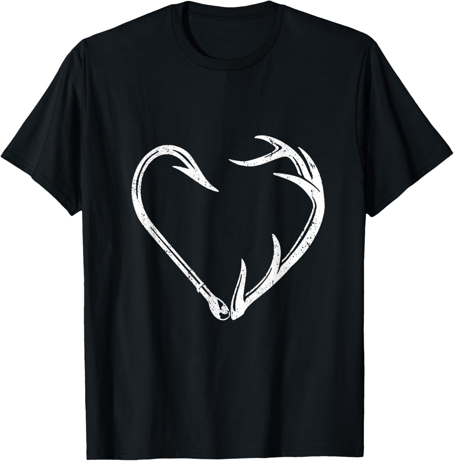 Fishing & Shed Hunter Antler Elk, Deer- hunting T-Shirt - T-Shirt | Black