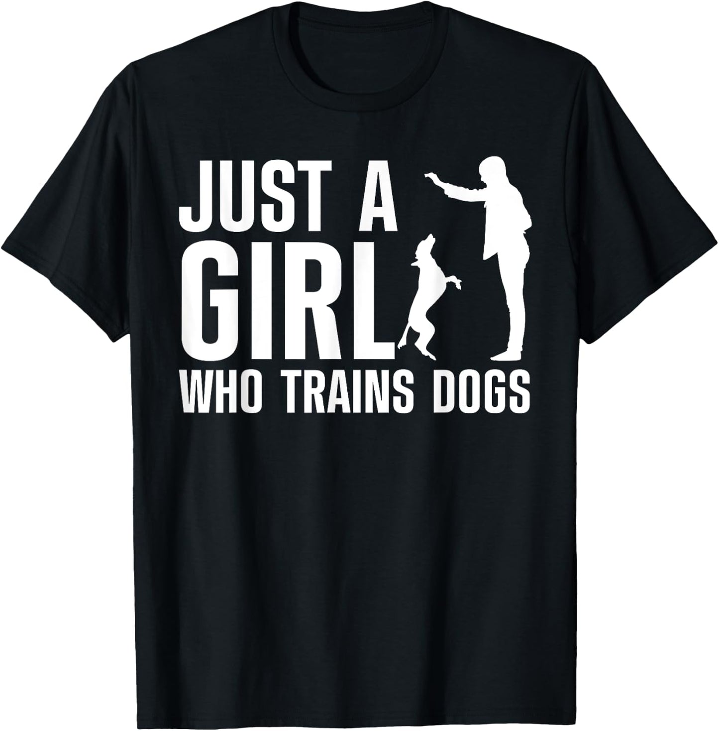 Cute Dog Trainer Girls Training Dog Lover Owner T-Shirt - T-Shirt | Black