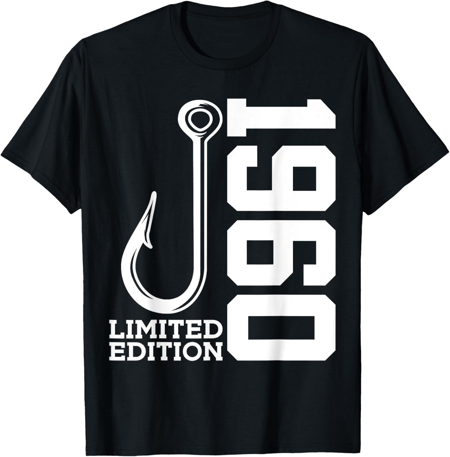 Angler 65th Birthday Fishing Limited Edition 1960 T-Shirt - T-Shirt | Black