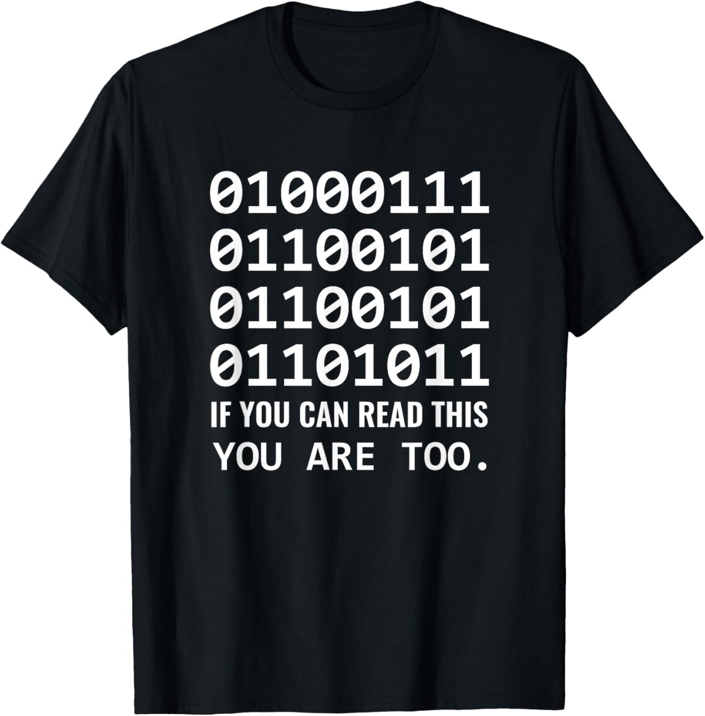 Geek Computer Binary Code for Developer Nerds & Admins T-Shirt - T-Shirt | Black
