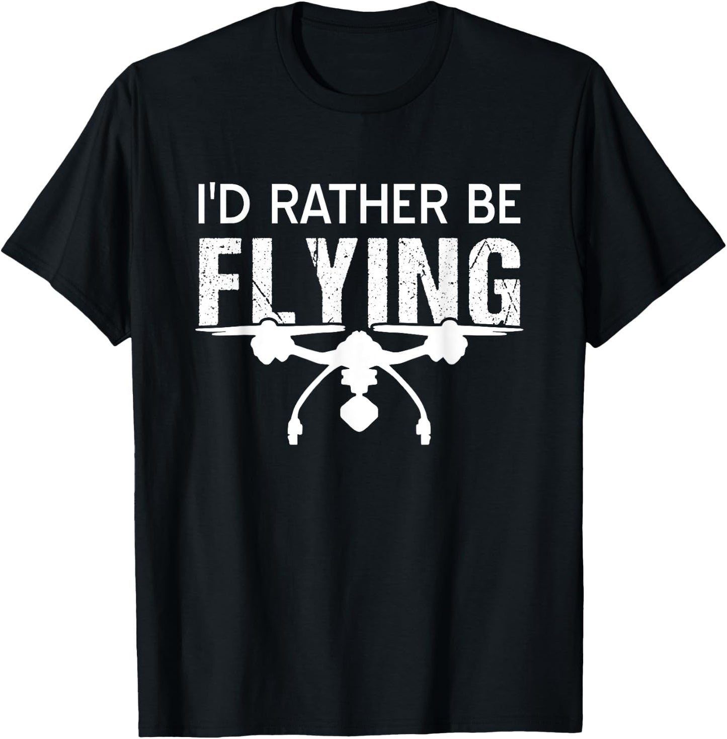 Drone drone captain vintage quadcopter sayings T-Shirt - T-Shirt | Black