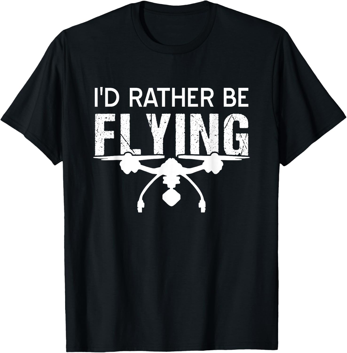 Drone drone captain vintage quadcopter sayings T-Shirt - T-Shirt | Black