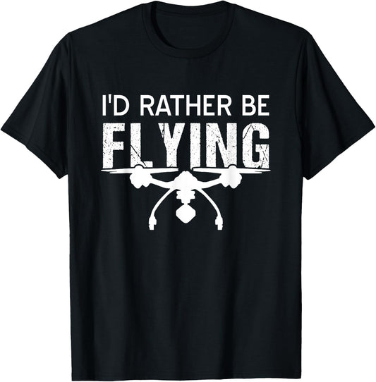 Drone drone captain vintage quadcopter sayings T-Shirt - T-Shirt | Black