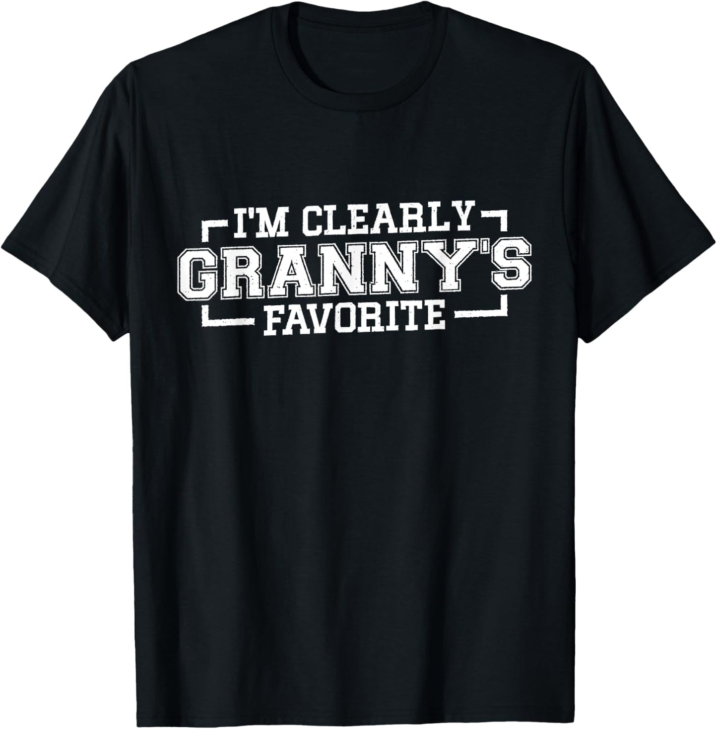 I'm Clearly Granny's Favorite, Grandson Grandma T-Shirt - T-Shirt | Black