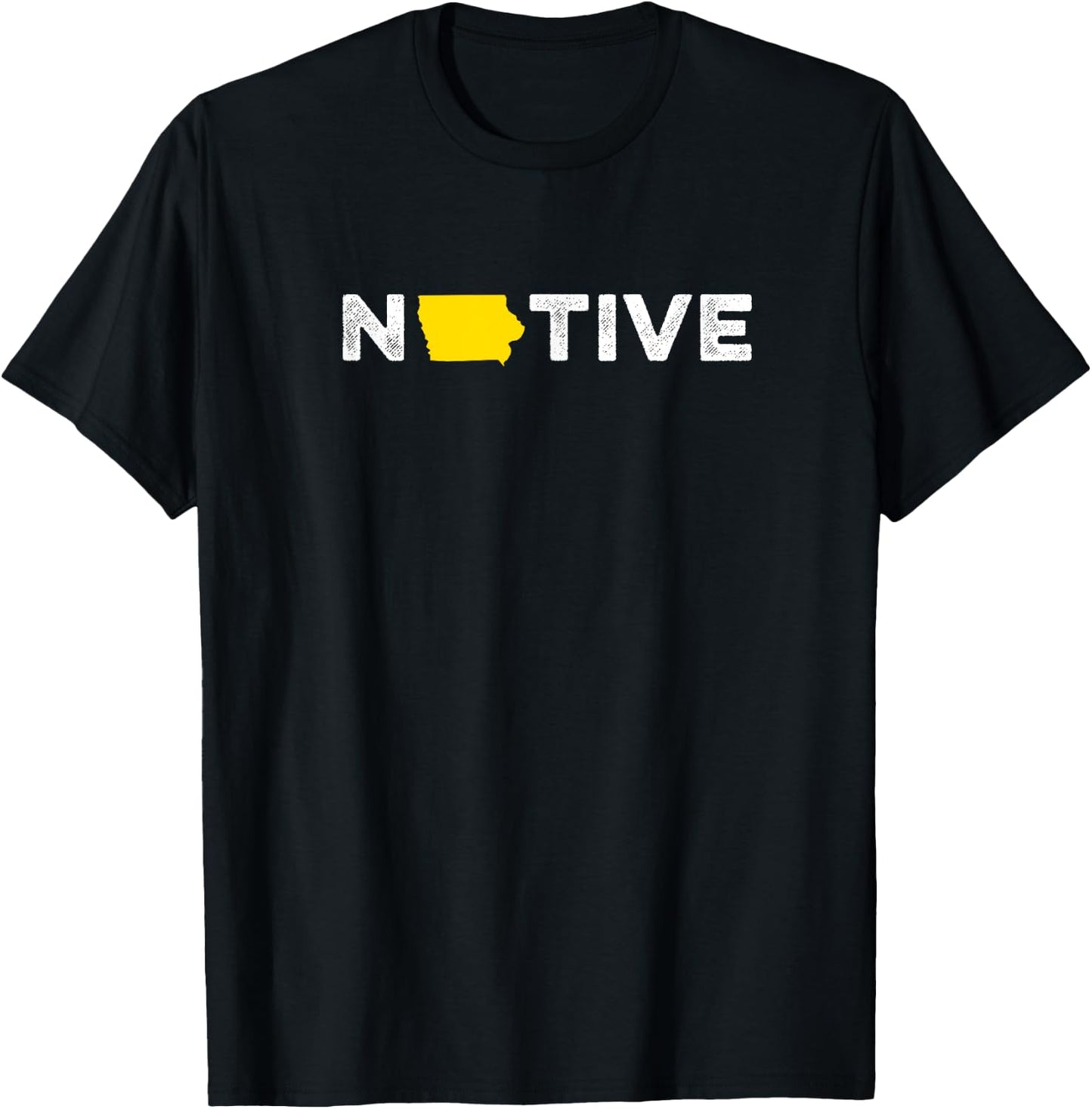 Native Iowa Home State Pride Hiking T-Shirt - T-Shirt | Black