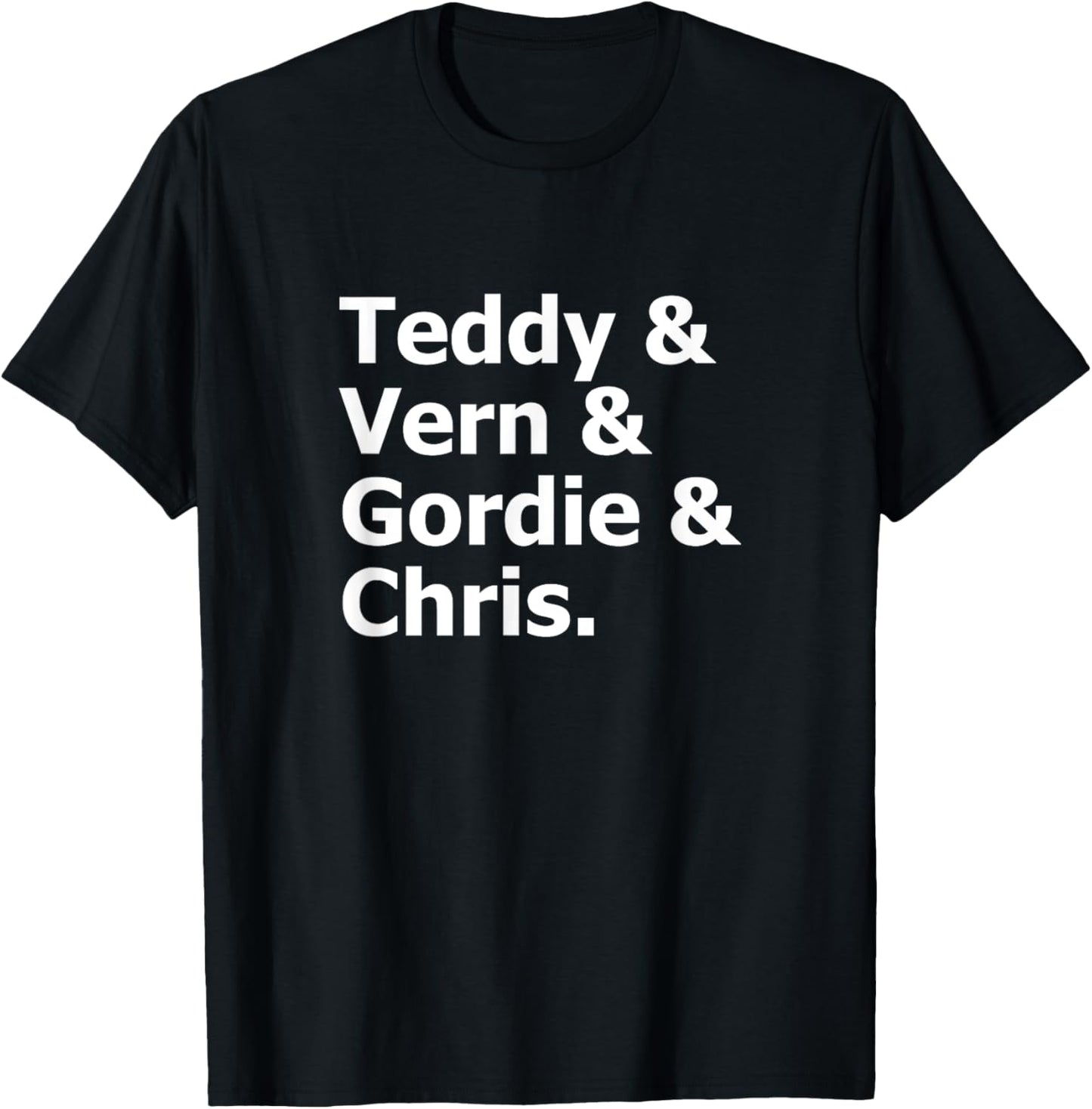 Teddy Vern Gordie Chris T-Shirt - T-Shirt | Black