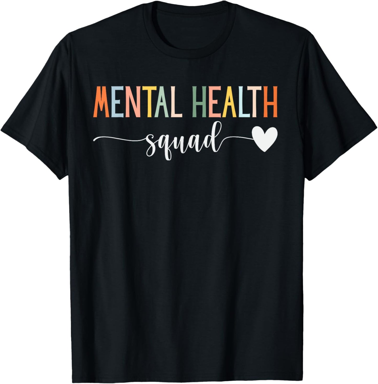 Mental Health Squad Brain Illness Mental Health Awareness T-Shirt - T-Shirt | Black