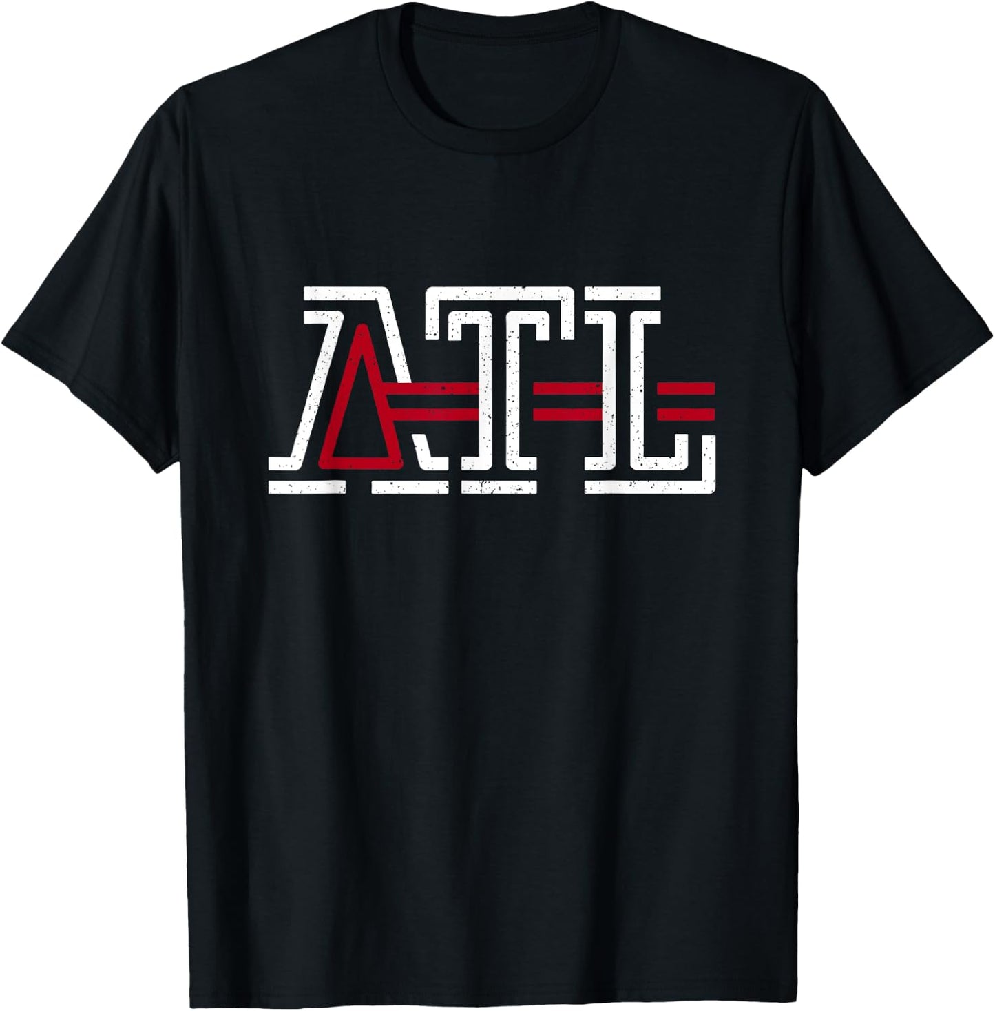 Vintage Atlanta Georgia ATL Classic Distressed T-Shirt - T-Shirt | Black