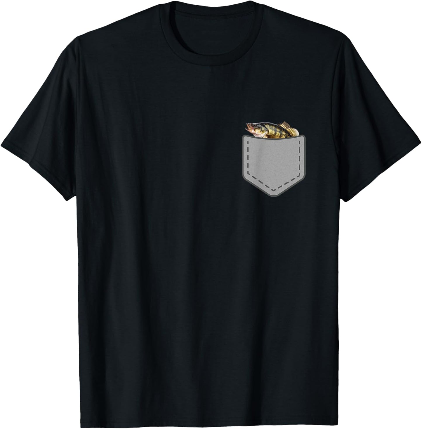 Funny Bass Fish In Your Pocket Fishing T-Shirt - T-Shirt | Black