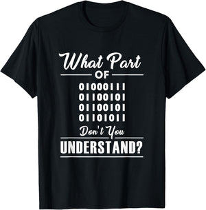 Funny Computer Binary Code Programmer Shirt Developer Geek T-Shirt - T-Shirt | Black