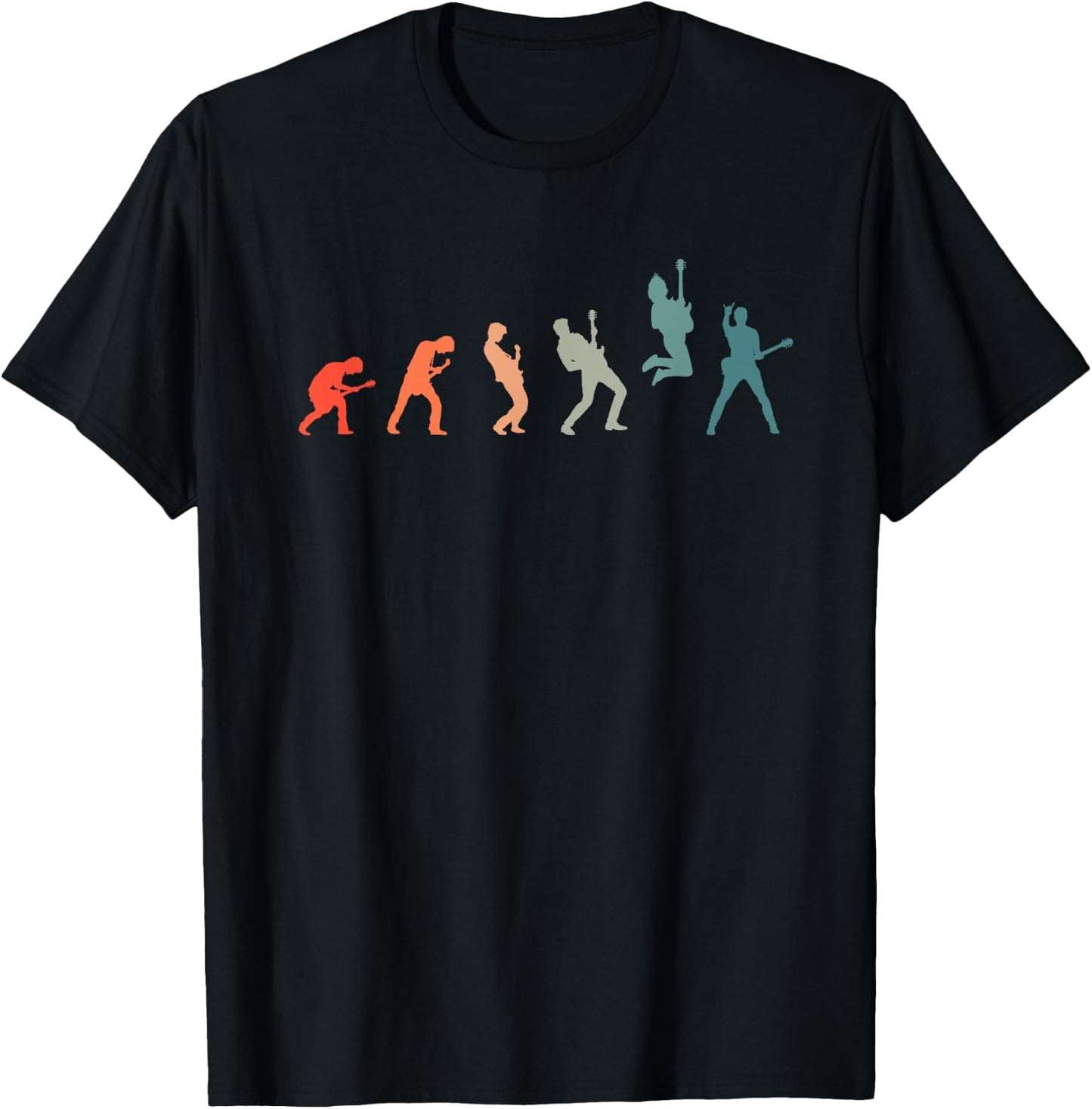 Guitarist with Guitar Evolution T-Shirt - T-Shirt | Black